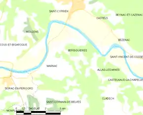 Poziția localității Berbiguières