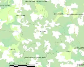 Poziția localității Bosset