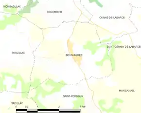 Poziția localității Bouniagues
