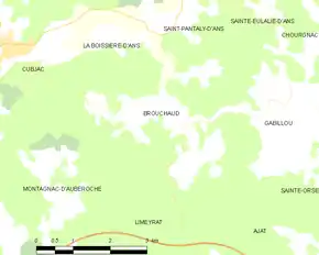 Poziția localității Brouchaud