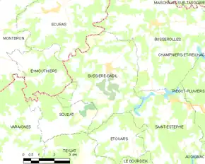 Poziția localității Bussière-Badil