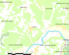 Poziția localității Carlux