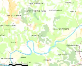 Poziția localității Carsac-Aillac