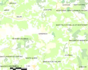 Poziția localității Cendrieux