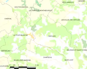 Poziția localității Cercles