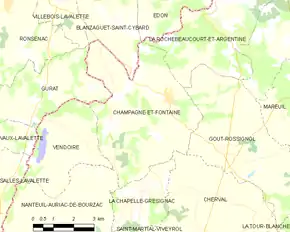 Poziția localității Champagne-et-Fontaine