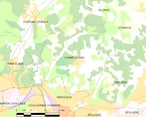 Poziția localității Champcevinel