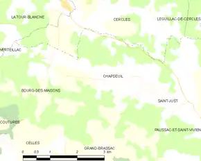 Poziția localității Chapdeuil