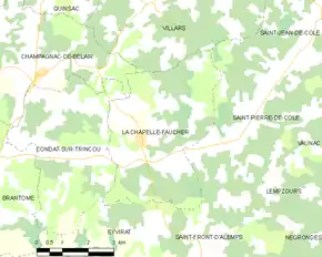 Poziția localității La Chapelle-Faucher