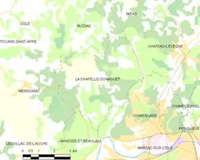 Poziția localității La Chapelle-Gonaguet