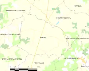 Poziția localității Cherval