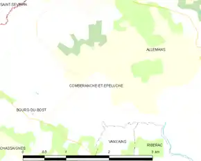 Poziția localității Comberanche-et-Épeluche