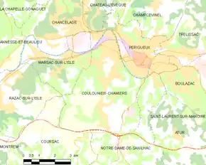 Poziția localității Coulounieix-Chamiers