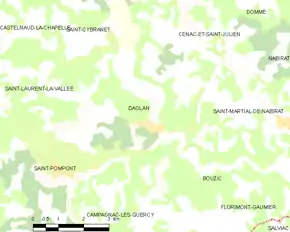 Poziția localității Daglan