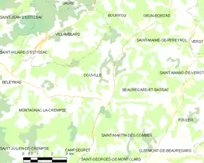 Poziția localității Douville