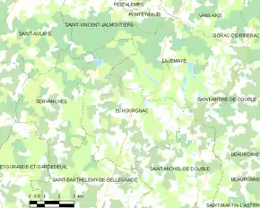 Poziția localității Échourgnac