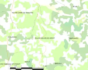 Poziția localității Église-Neuve-de-Vergt