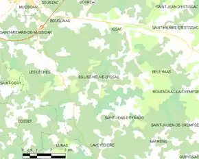 Poziția localității Église-Neuve-d'Issac