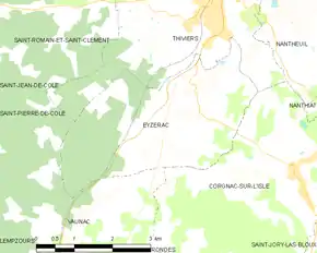 Poziția localității Eyzerac
