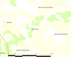 Poziția localității Faurilles
