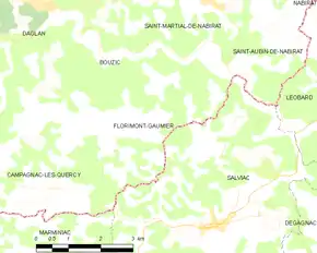 Poziția localității Florimont-Gaumier