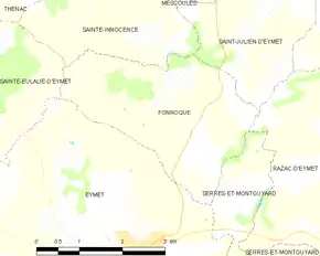 Poziția localității Fonroque