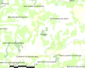 Poziția localității Fouleix