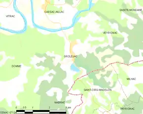 Poziția localității Groléjac