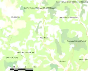 Poziția localității Journiac