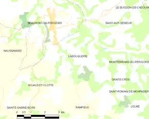 Poziția localității Labouquerie