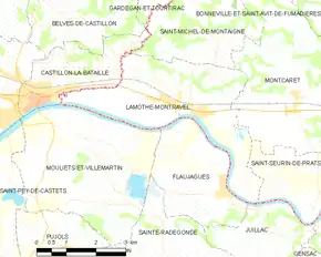 Poziția localității Lamothe-Montravel