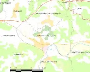 Poziția localității Le Lardin-Saint-Lazare