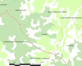 Poziția localității Lavaur