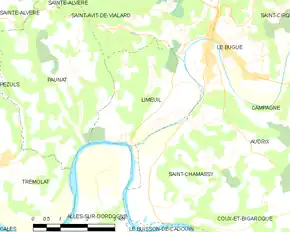 Poziția localității Limeuil