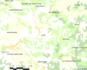 Poziția localității Lisle