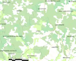 Poziția localității Lunas