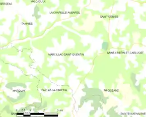 Poziția localității Marcillac-Saint-Quentin