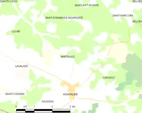 Poziția localității Marsalès