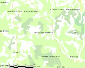 Poziția localității Mauzens-et-Miremont