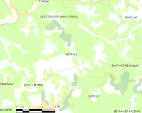 Poziția localității Meyrals