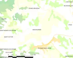 Poziția localității Montagrier