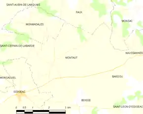 Poziția localității Montaut