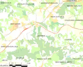 Poziția localității Montrem