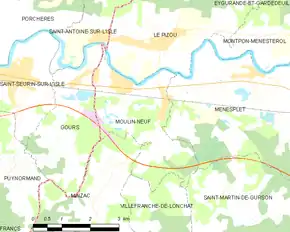 Poziția localității Moulin-Neuf