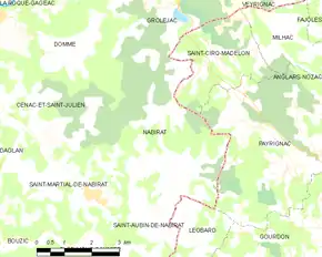 Poziția localității Nabirat