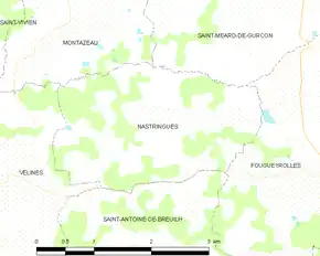 Poziția localității Nastringues