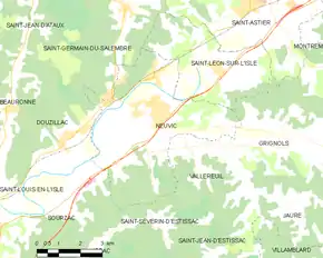 Poziția localității Neuvic