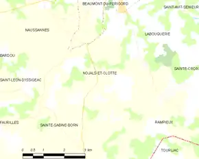 Poziția localității Nojals-et-Clotte