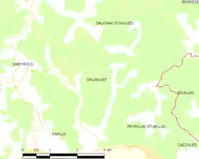 Poziția localității Orliaguet