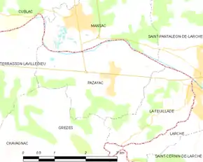 Poziția localității Pazayac